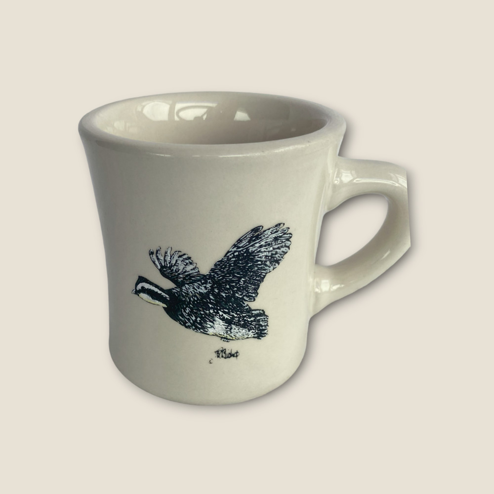 Richard E Bishop Birds in Flight Quail MUG Vintage 80s VTG Retro Diner Style